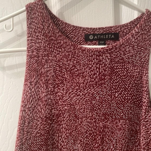 Tank dress from Althleta, red with white pattern. Form fitting - Picture 3 of 4